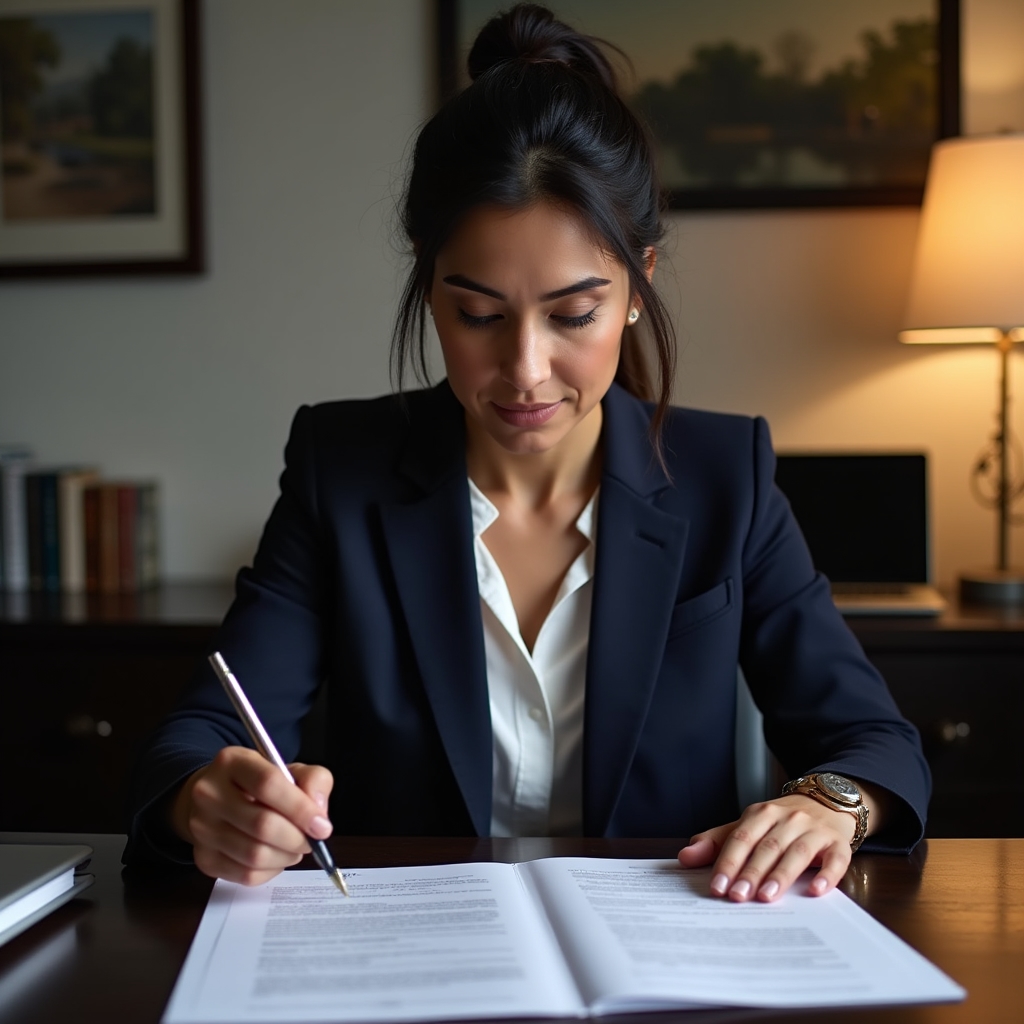 Person carefully reading official CNV resolution documents at a modern desk, highlighting the complexity of financial regulation
